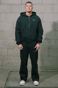 BLACK ZIP-UP